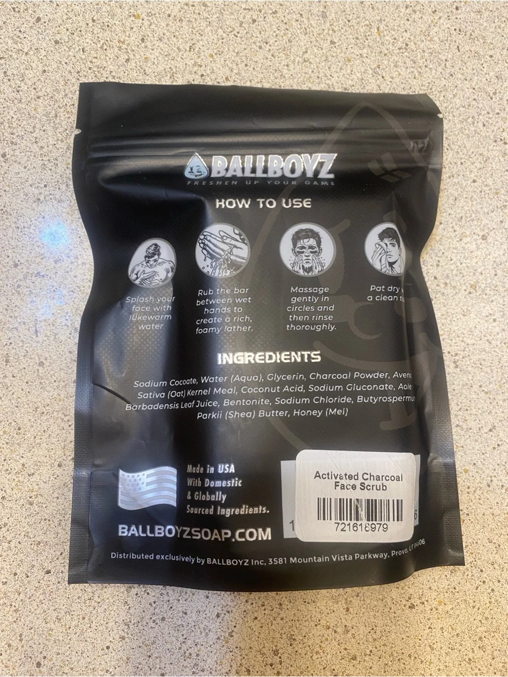 Ballboyz Activated Charcoal Face Scrub